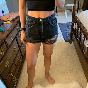 Topshop Moto Mom Shorts